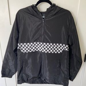 Black and White Checkered Windbreaker Emo Scene